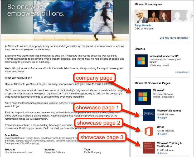 linkedin-showcase-page