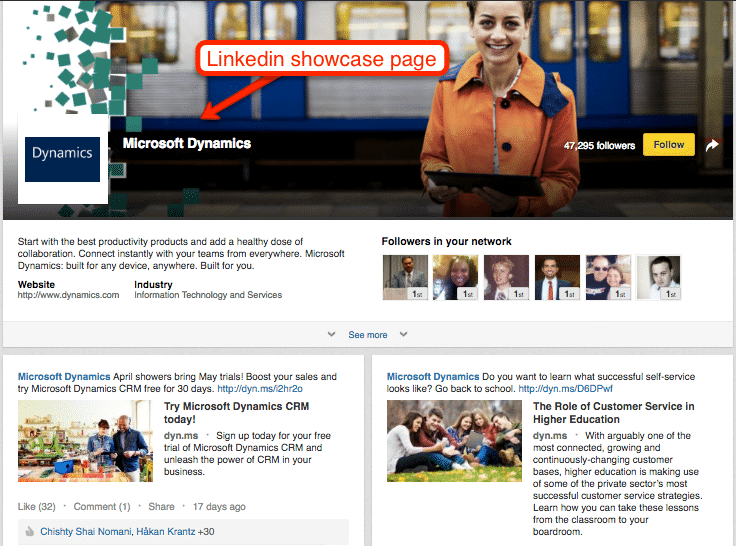 linkedin-showcase-pages